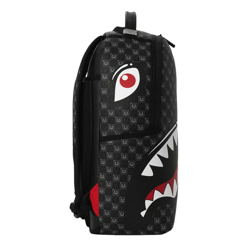 Zaino sprayground sharks in paris wtf bubbly black check backpack