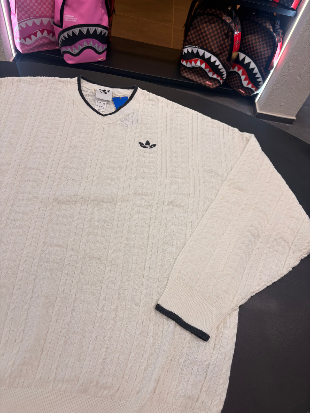 Maglione Adidas cloud white