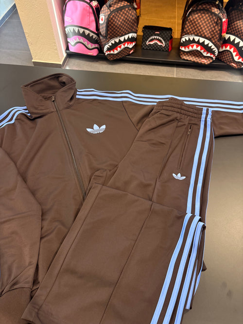 Tuta Adidas firebird brown linea Sky azzurro