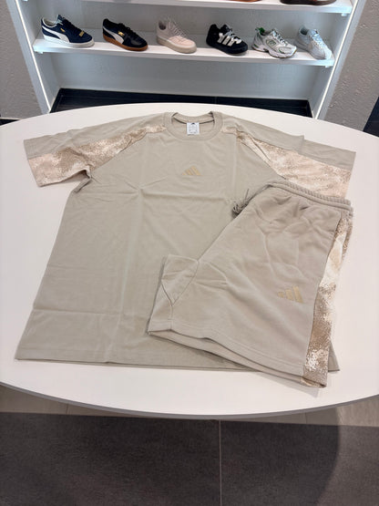Coordinato camo print beige