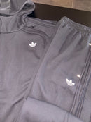 Tuta Adidas uomo total black logo retroriflettente