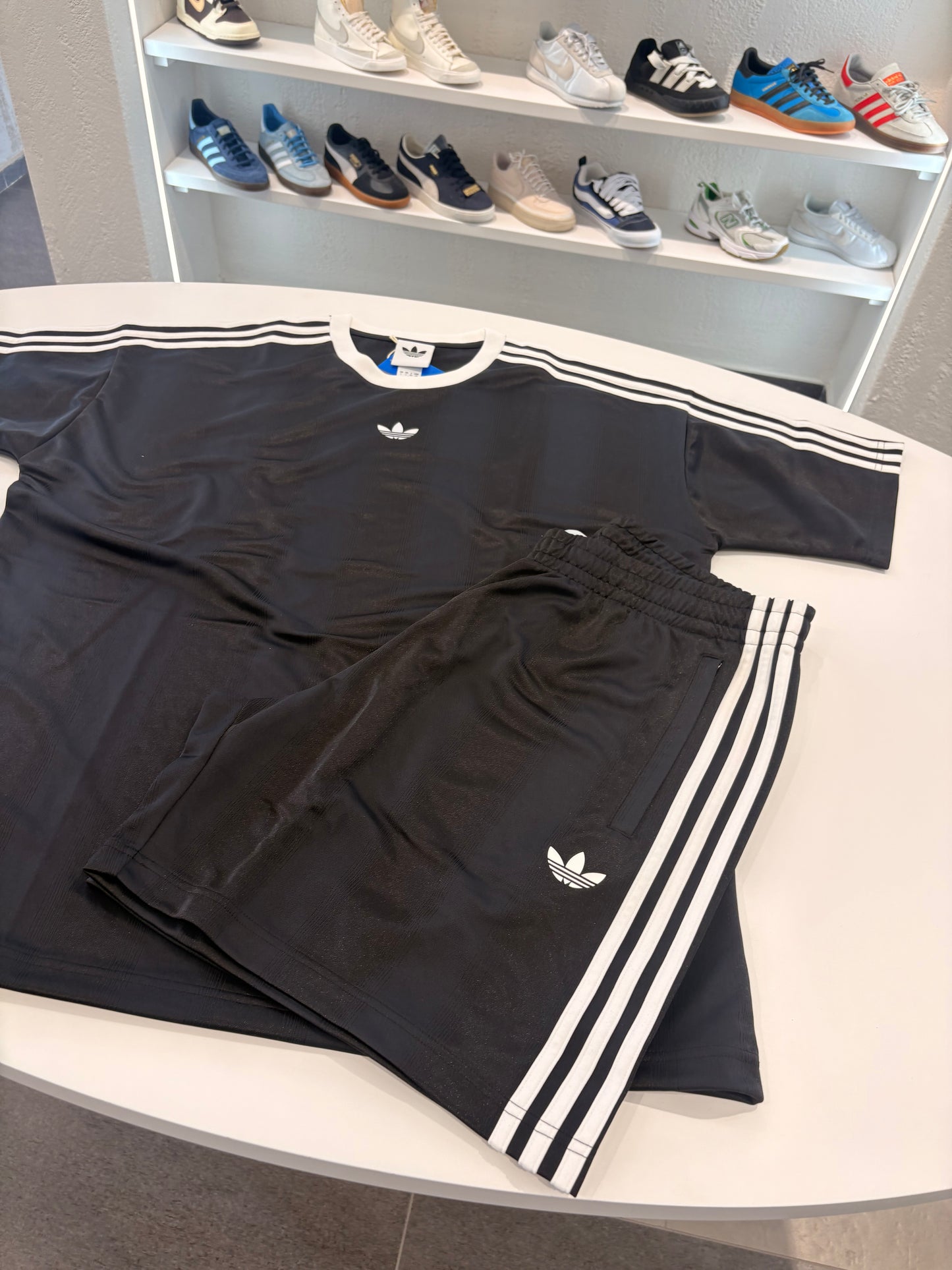 Coordinato Adidas TOTAL black Jersey jacquared