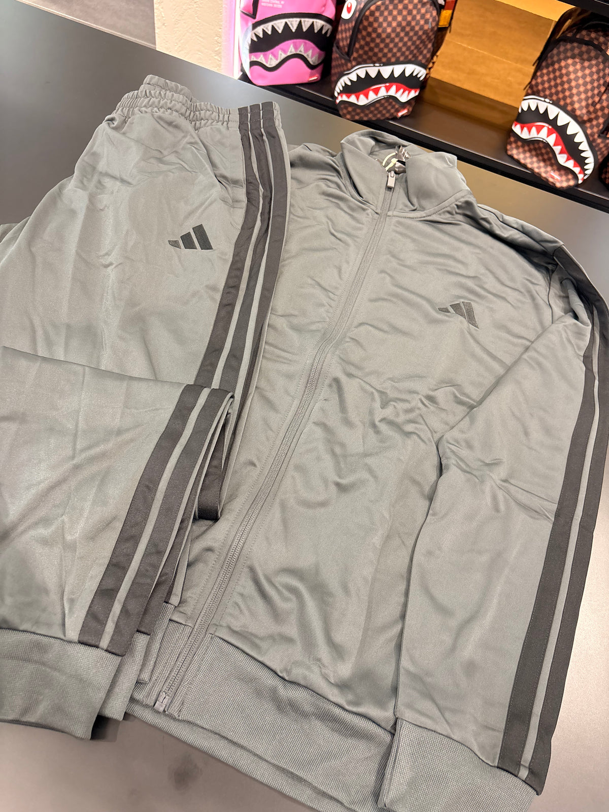 Tuta Adidas 3lines grigio scuro