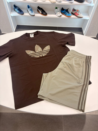 Coordinato Adidas brown logo monogramm