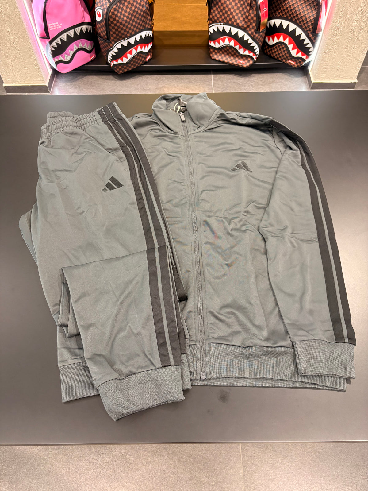 Tuta Adidas 3lines grigio scuro