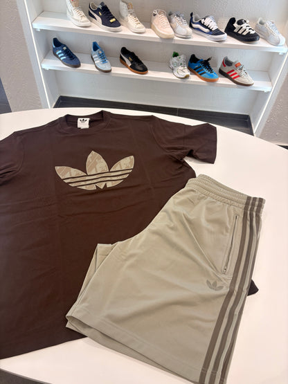 Coordinato Adidas brown logo monogramm