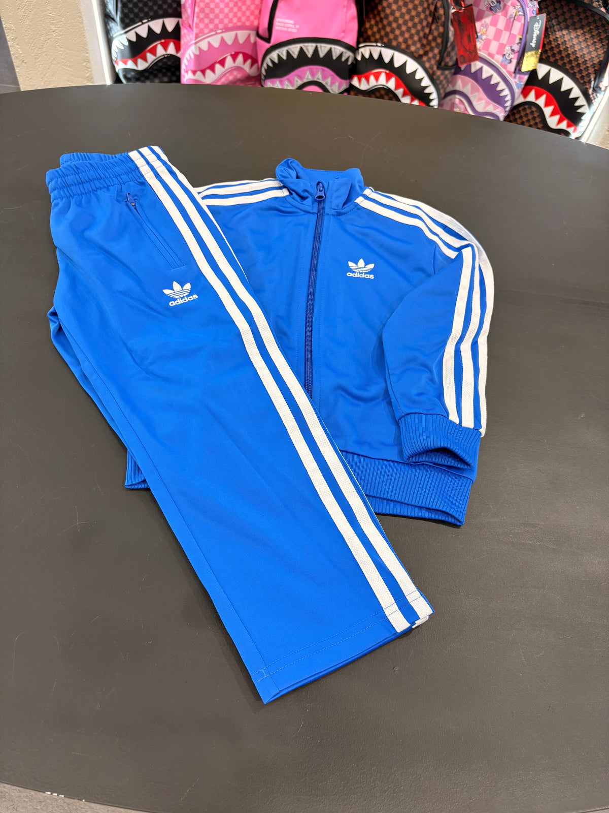 Tuta kids firebird Adidas 3lines blu