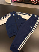 Tuta Adidas two color 3lines blu kids