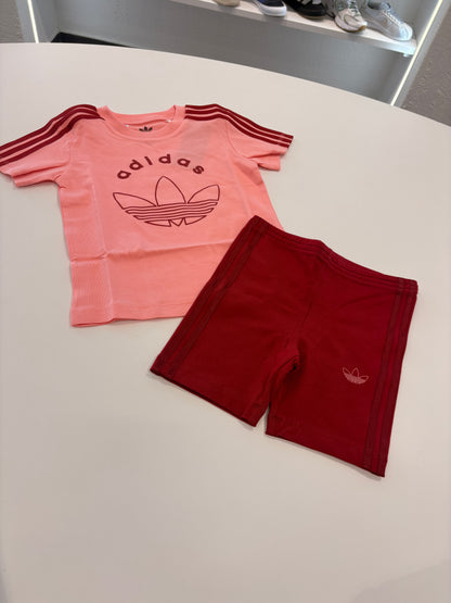 Coordinato Adidas baby rosa/bordeaux