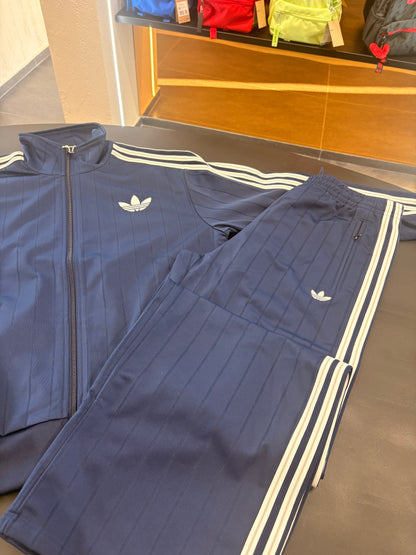 Tuta Adidas pinstripe firebird loose blue