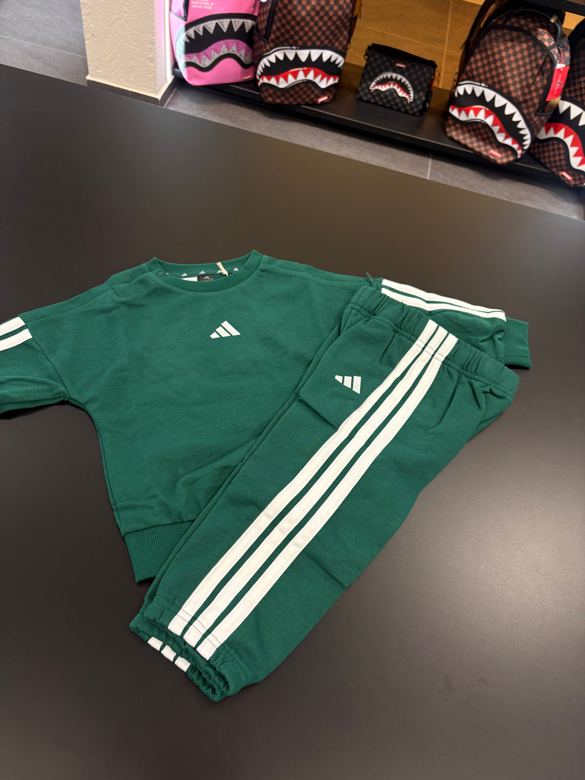 Tuta Adidas basic Green kids