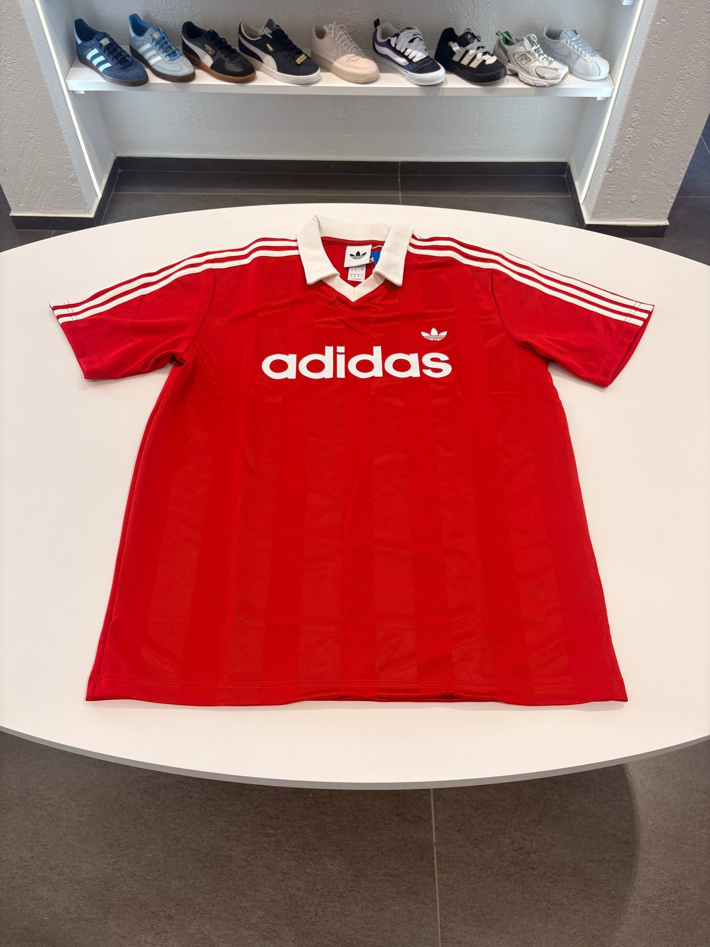 Polo Adidas rossa Jersey mezze maniche
