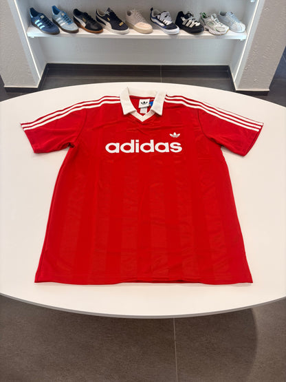 Polo Adidas rossa Jersey mezze maniche