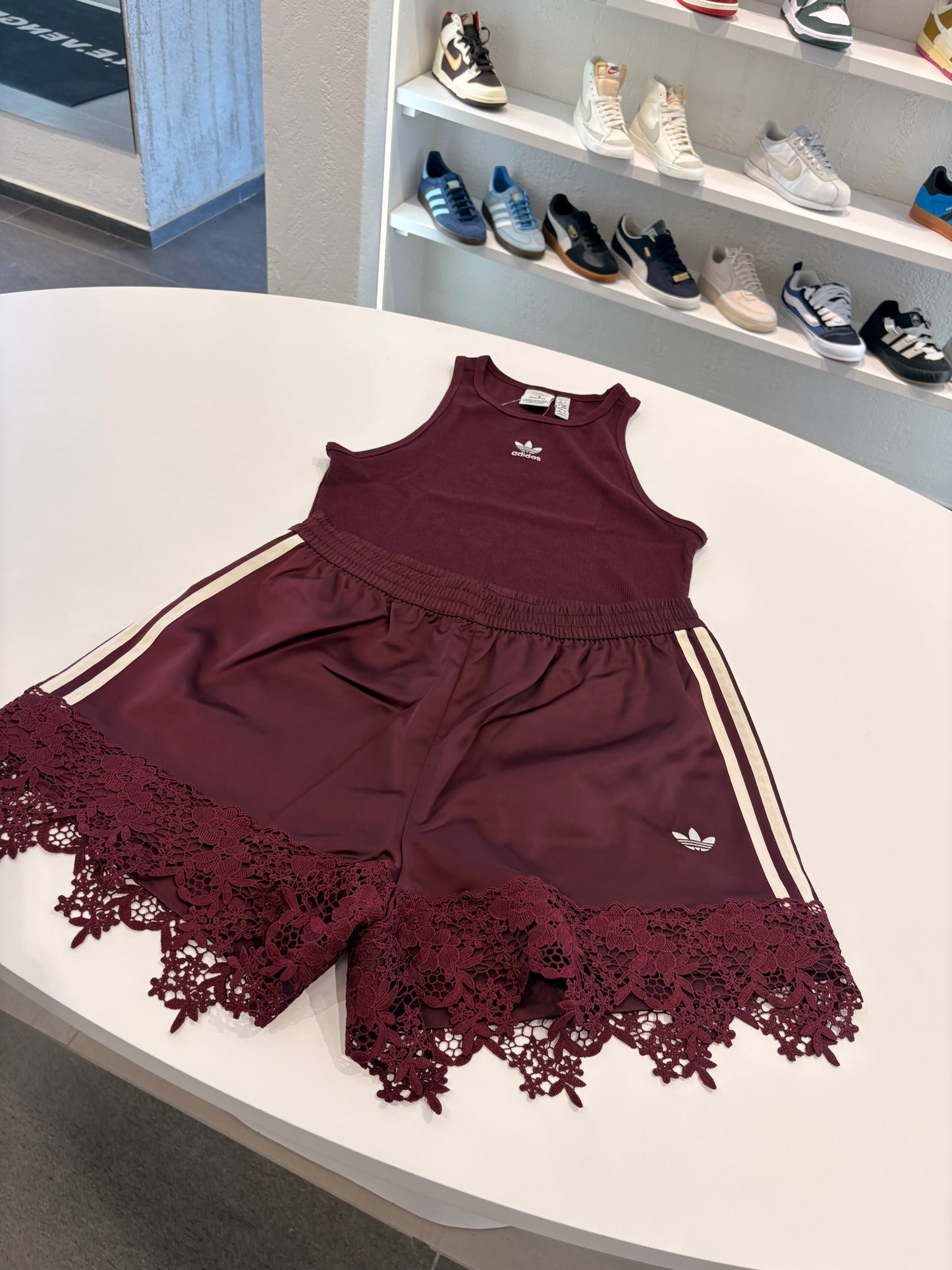 Coordinato Adidas merletto bordeaux