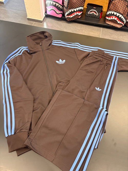 Tuta Adidas firebird brown linea Sky azzurro
