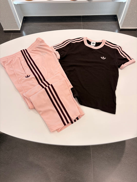 Tuta Adidas completa sandy pink maroon
