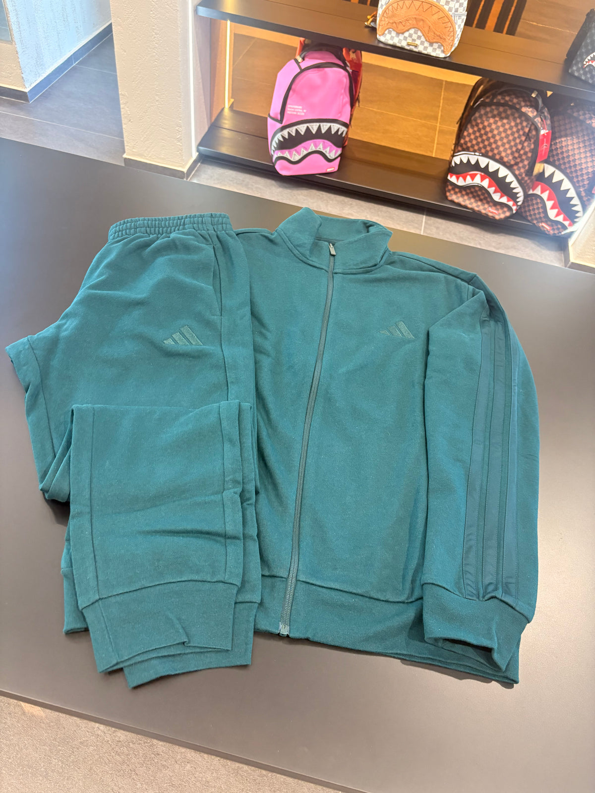 Tuta Adidas uomo verde petrolio