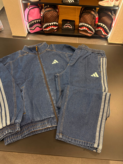 Tuta Adidas in denim blue uomo