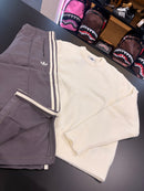 Coordinato girocollo white for pant grey