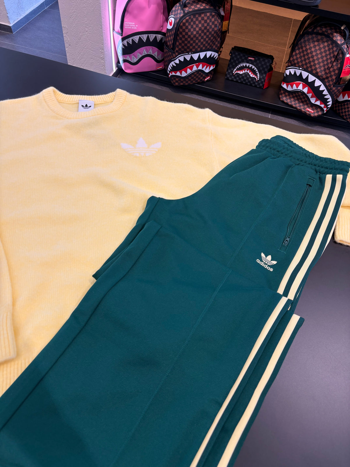 Coordinato Adidas yellow/green maglione