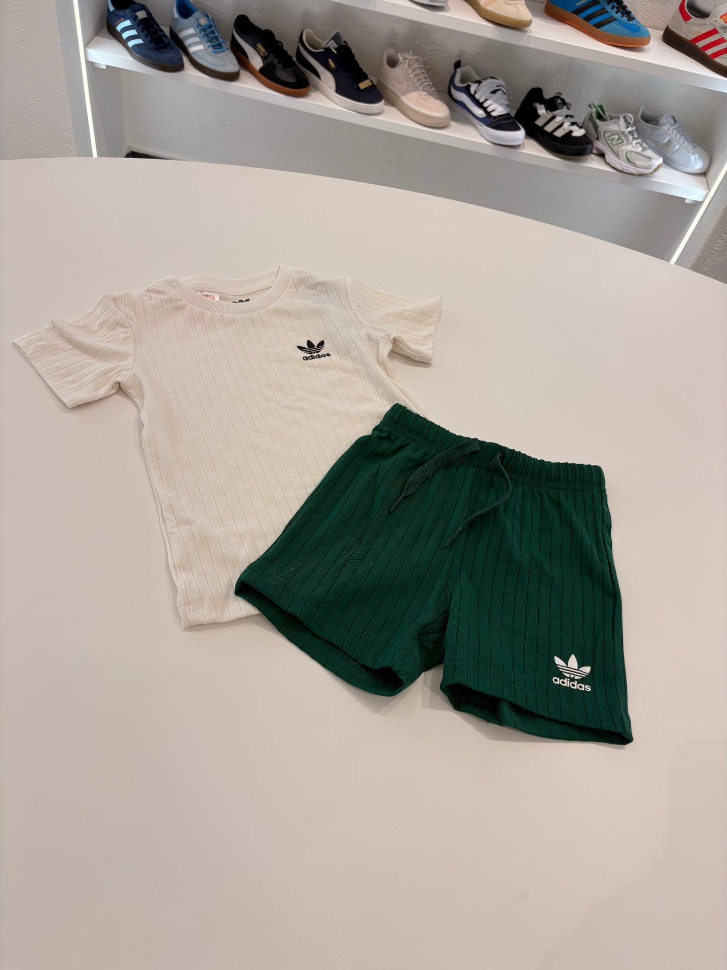 Coordinato Adidas baby white Green fantasy
