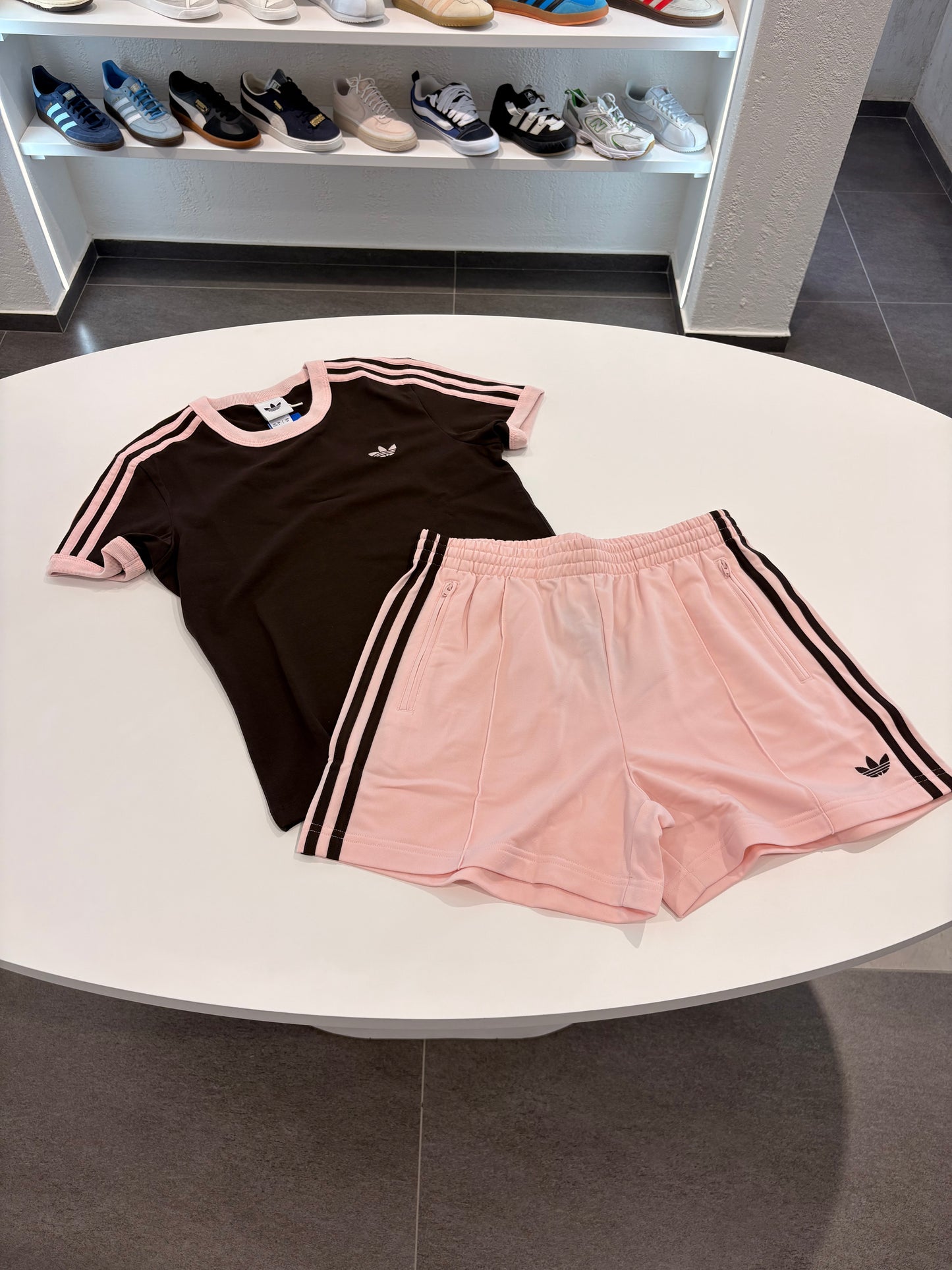 Coordinato slim fit brown sfum pink