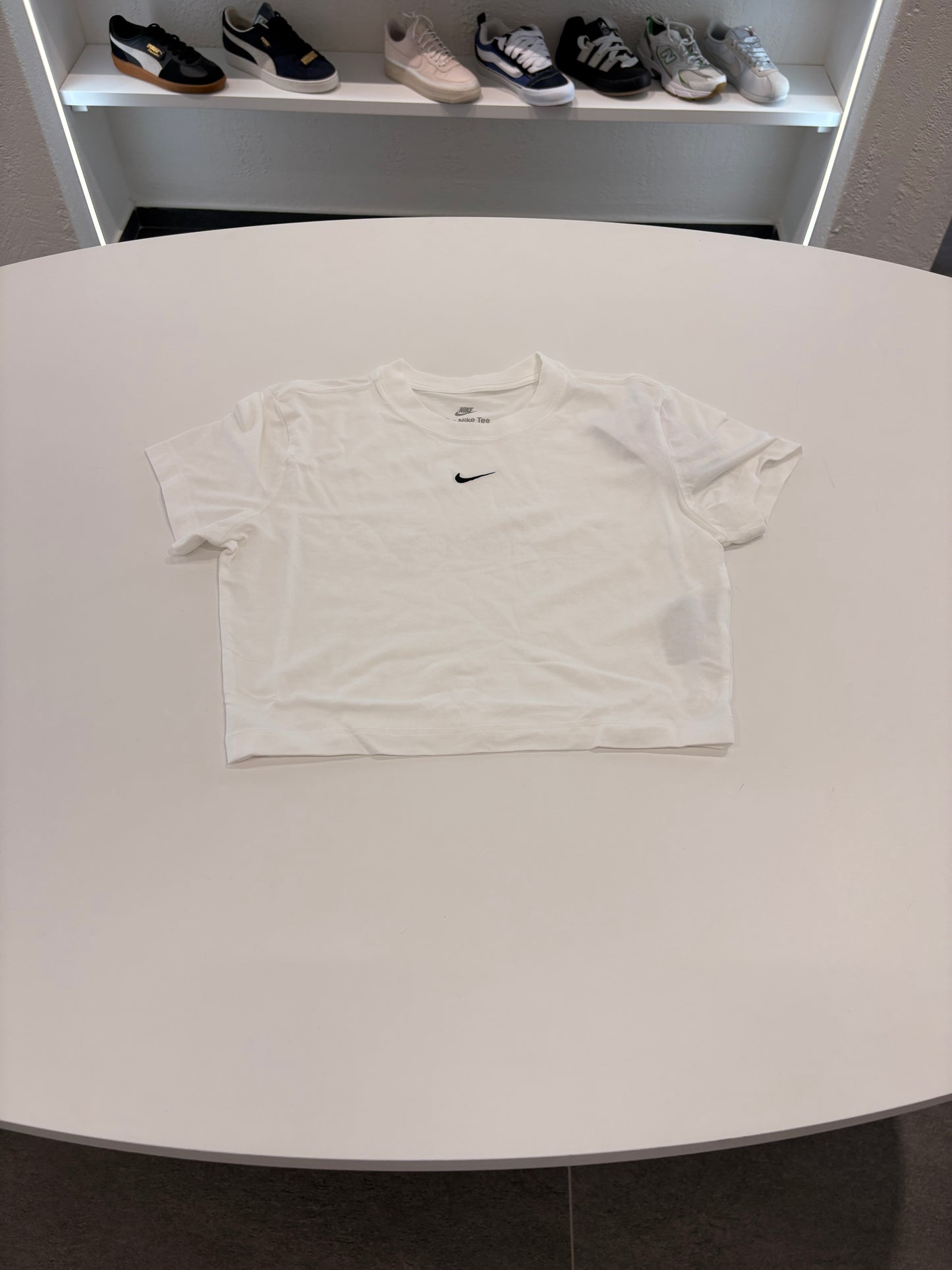 T-shirt Nike crop mezze maniche bianca