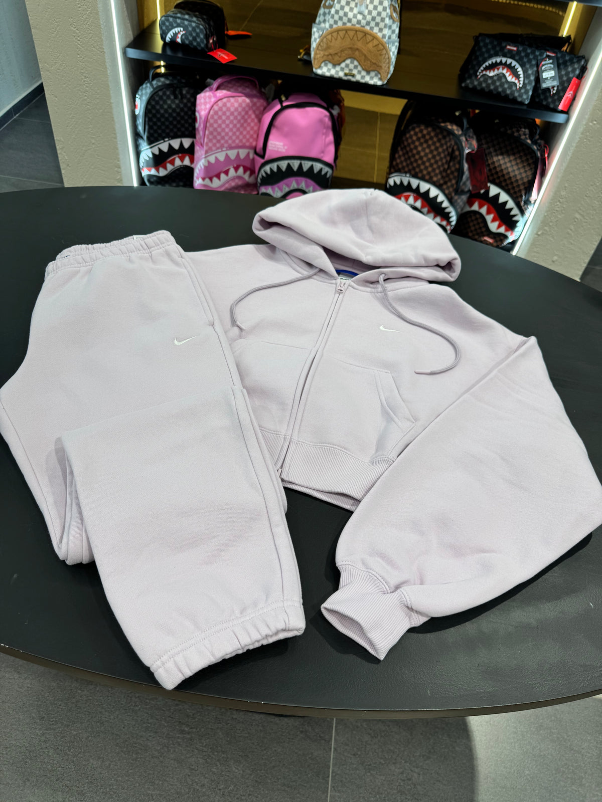 Tuta Nike X zip oversize lilla soft