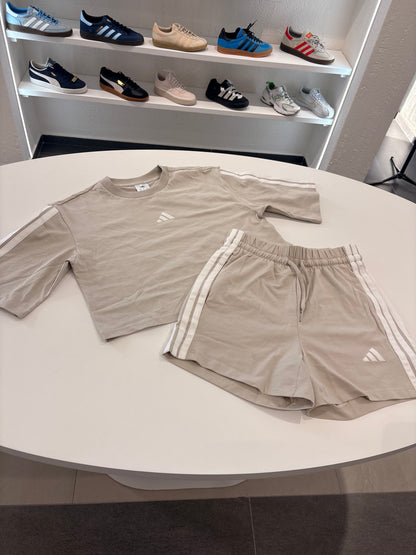 Coordinato beige Adidas crop