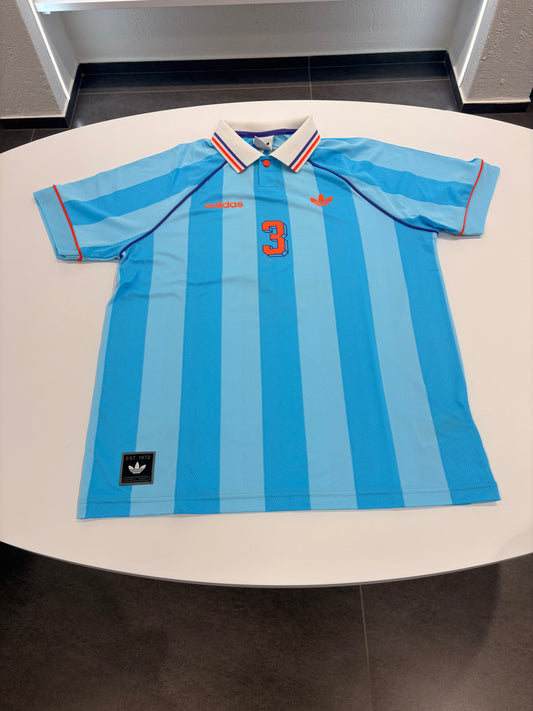 Polo Adidas unisex bright cyan oversize