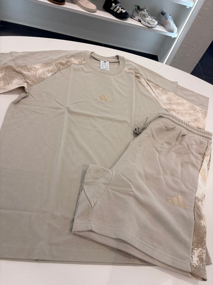 Coordinato camo print beige