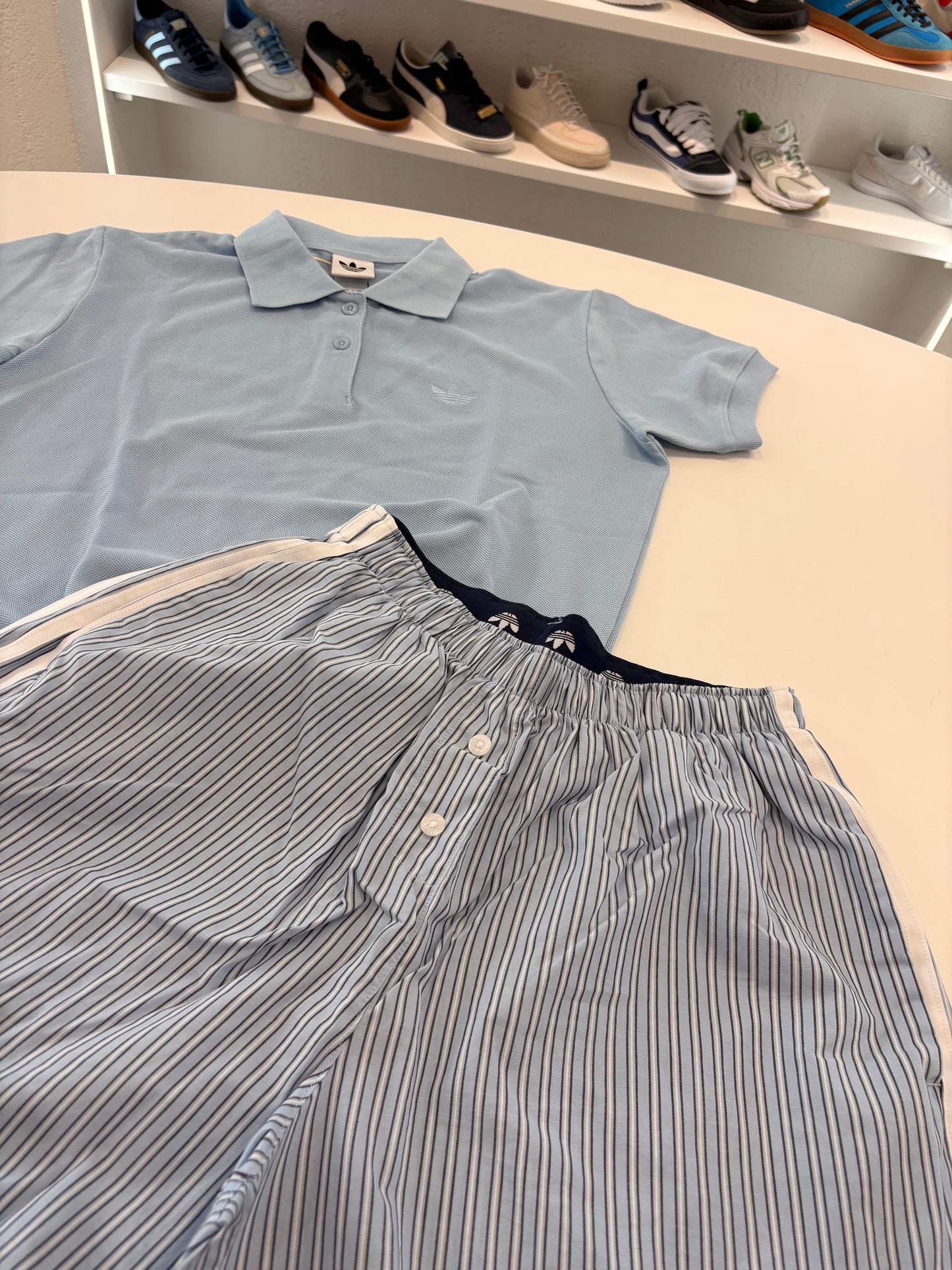 Coordinato Adidas Polo Lines azure