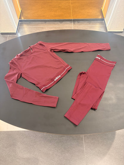 CORDSET leggings bordeaux long sleeve
