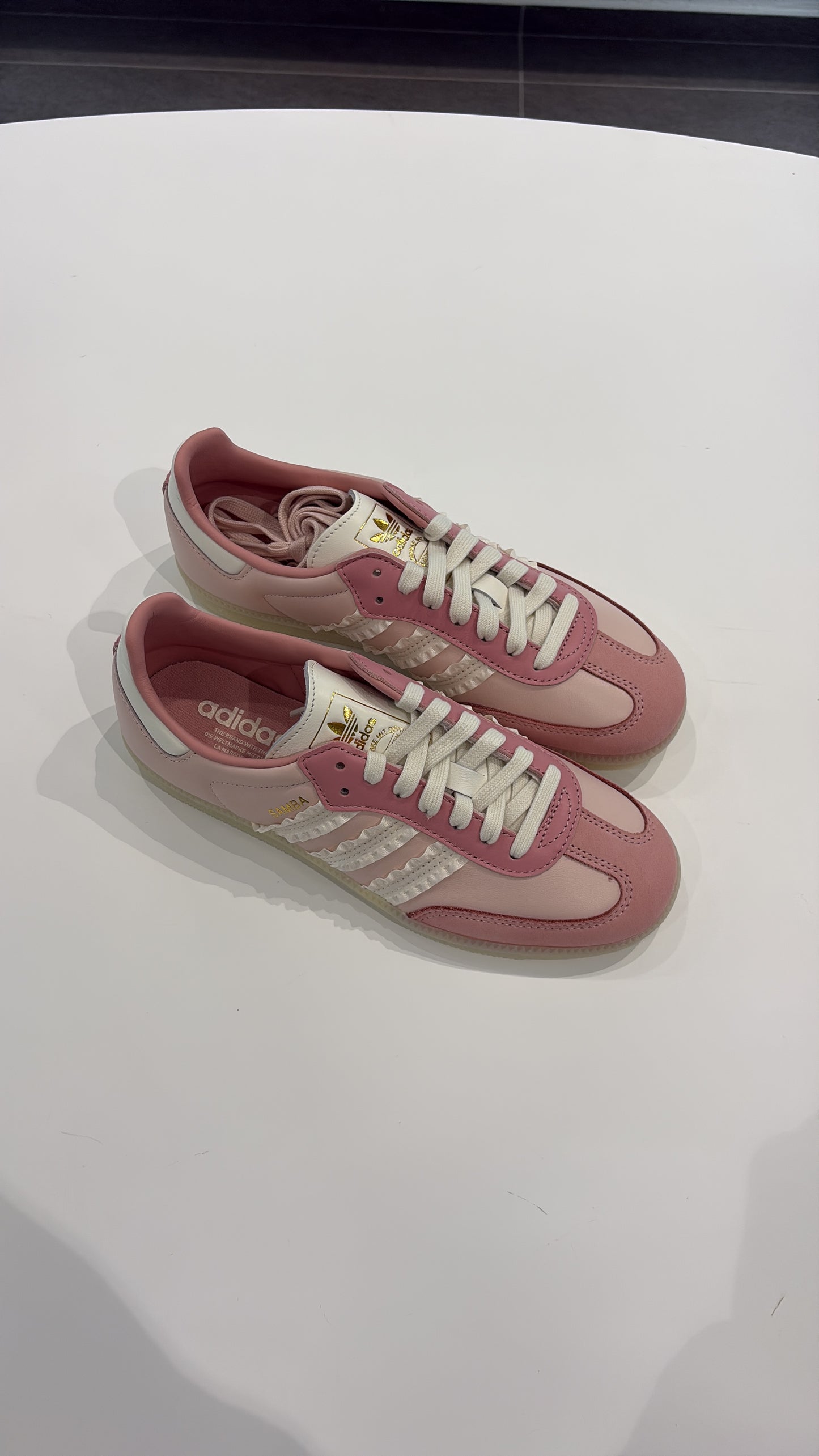 Adidas samba pink white