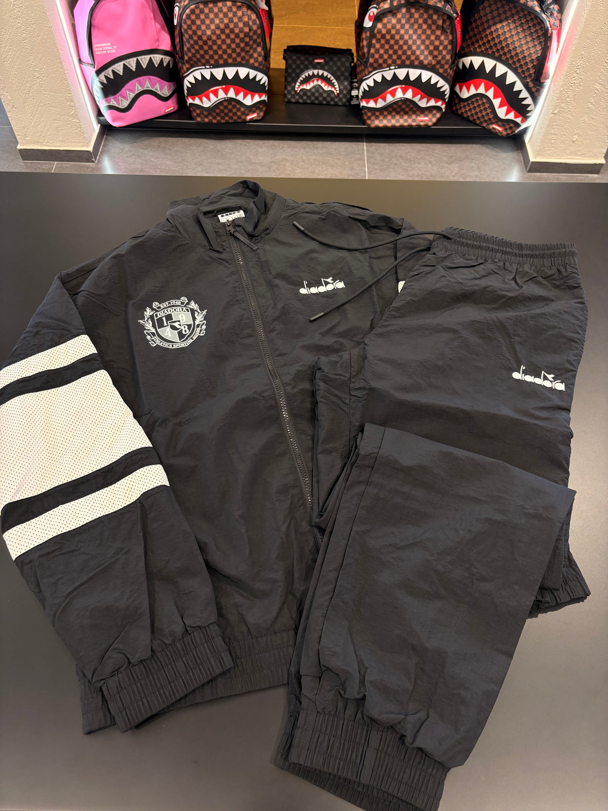 Tuta Diadora uomo total black 2026/2027