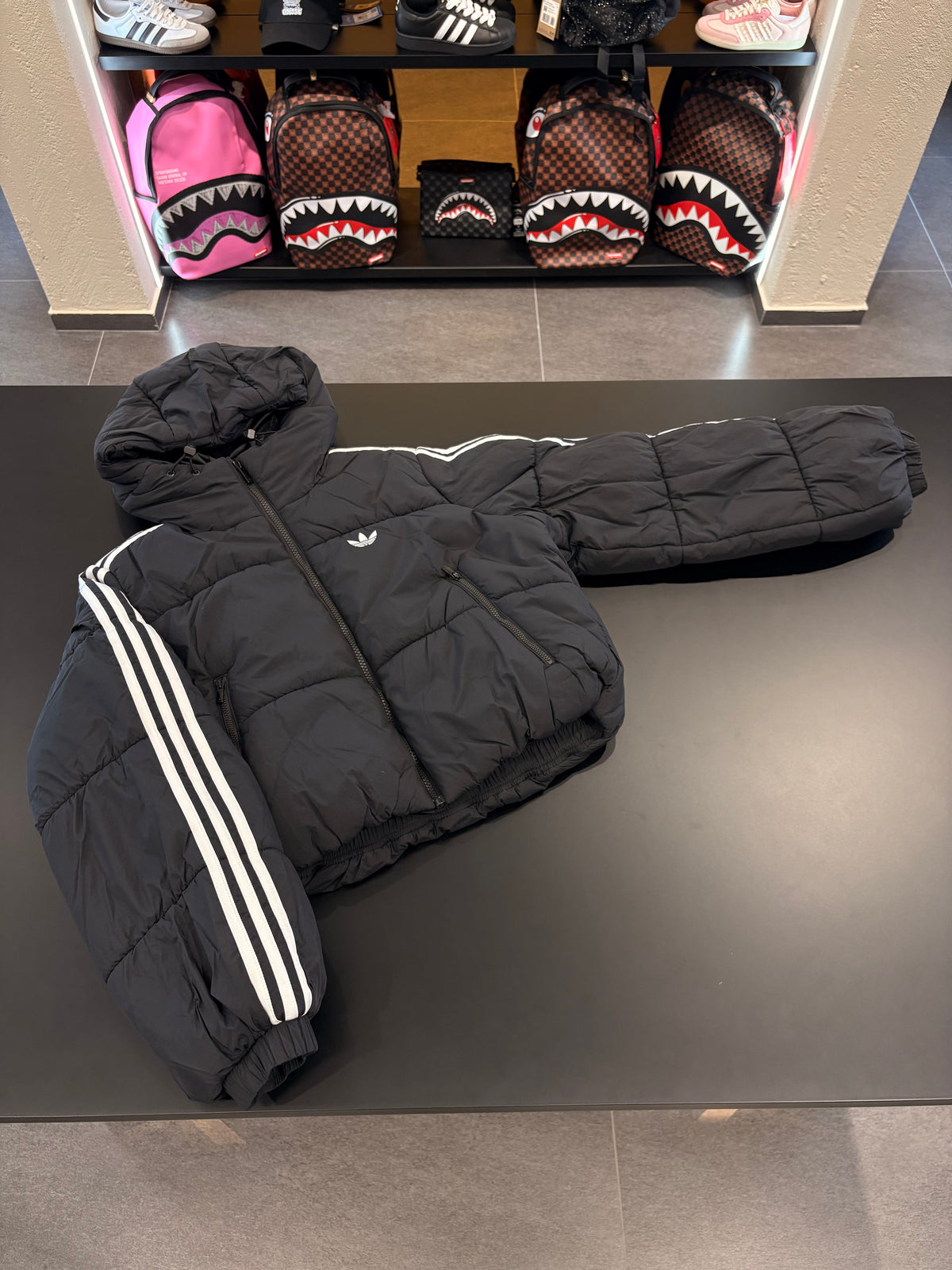 Bomber Puffer Adidas donna crop black