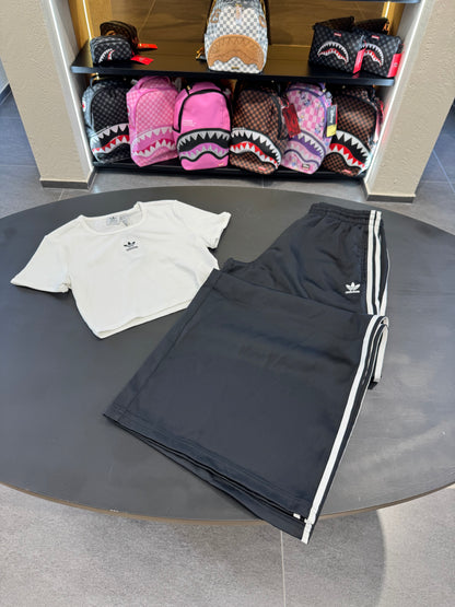 Coordinato Adidas Pant a zampa black 3stripes