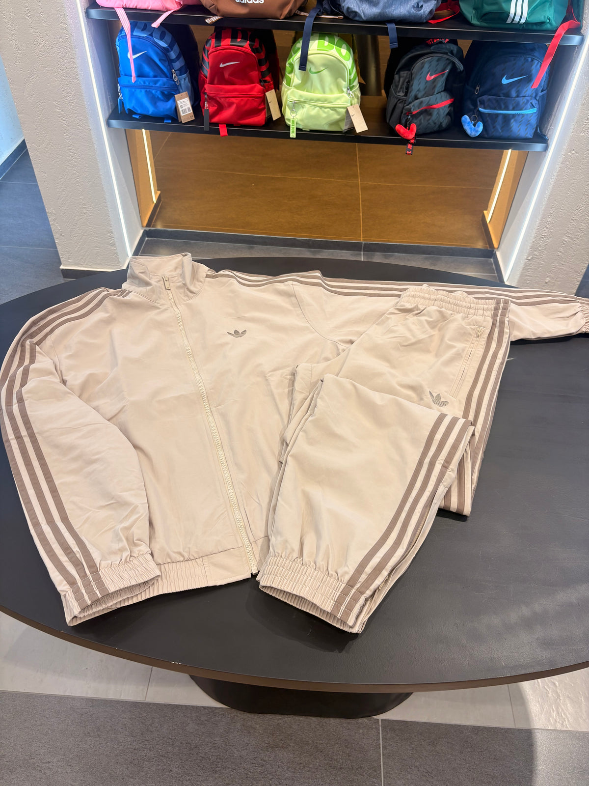 Tuta Adidas firebird woven beige 3lines tex