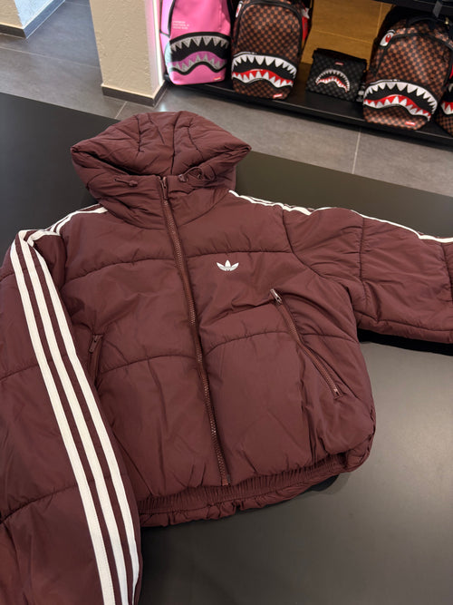 Bomber Puffer Adidas donna crop bordeaux