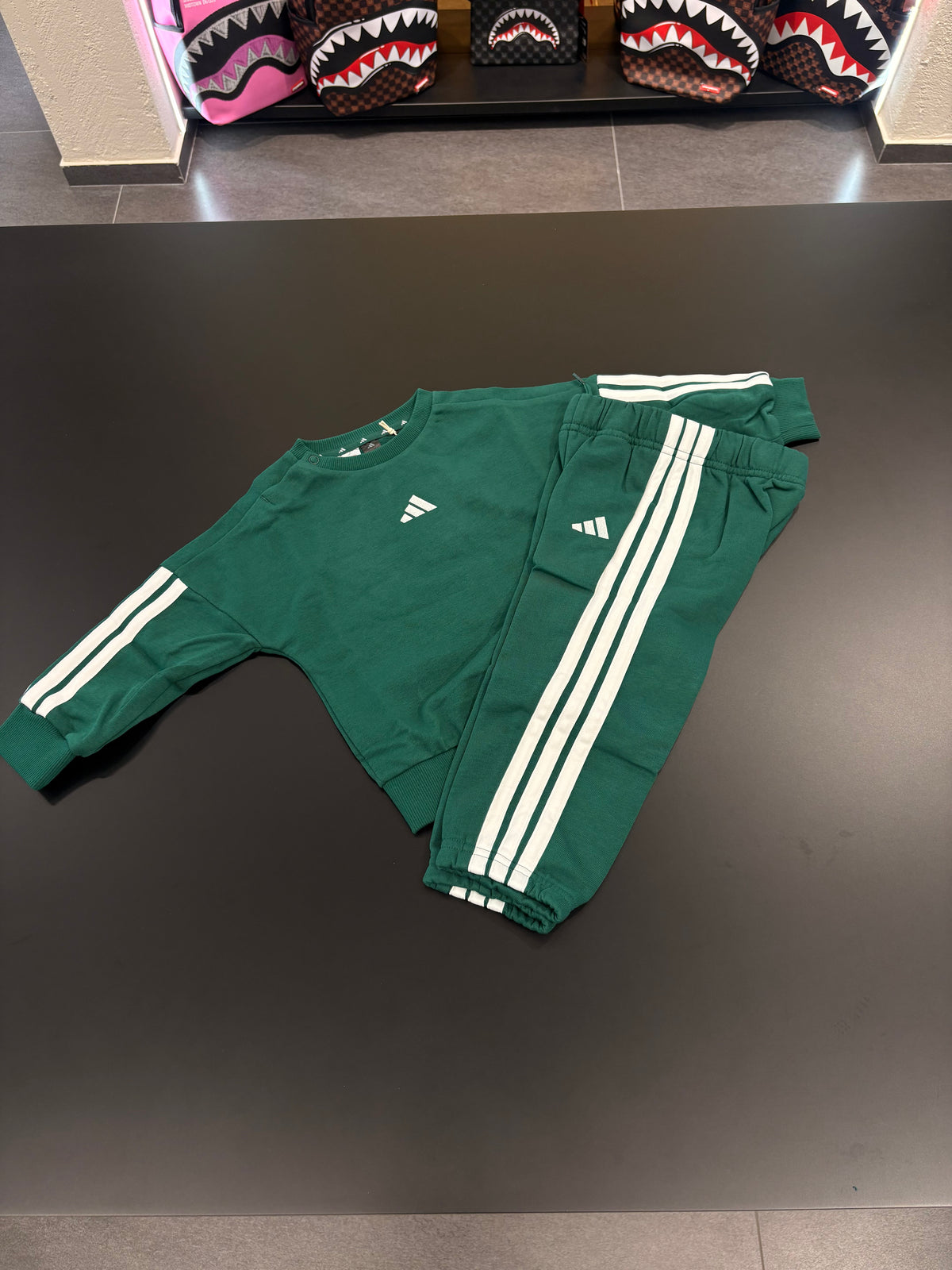 Tuta Adidas basic Green kids