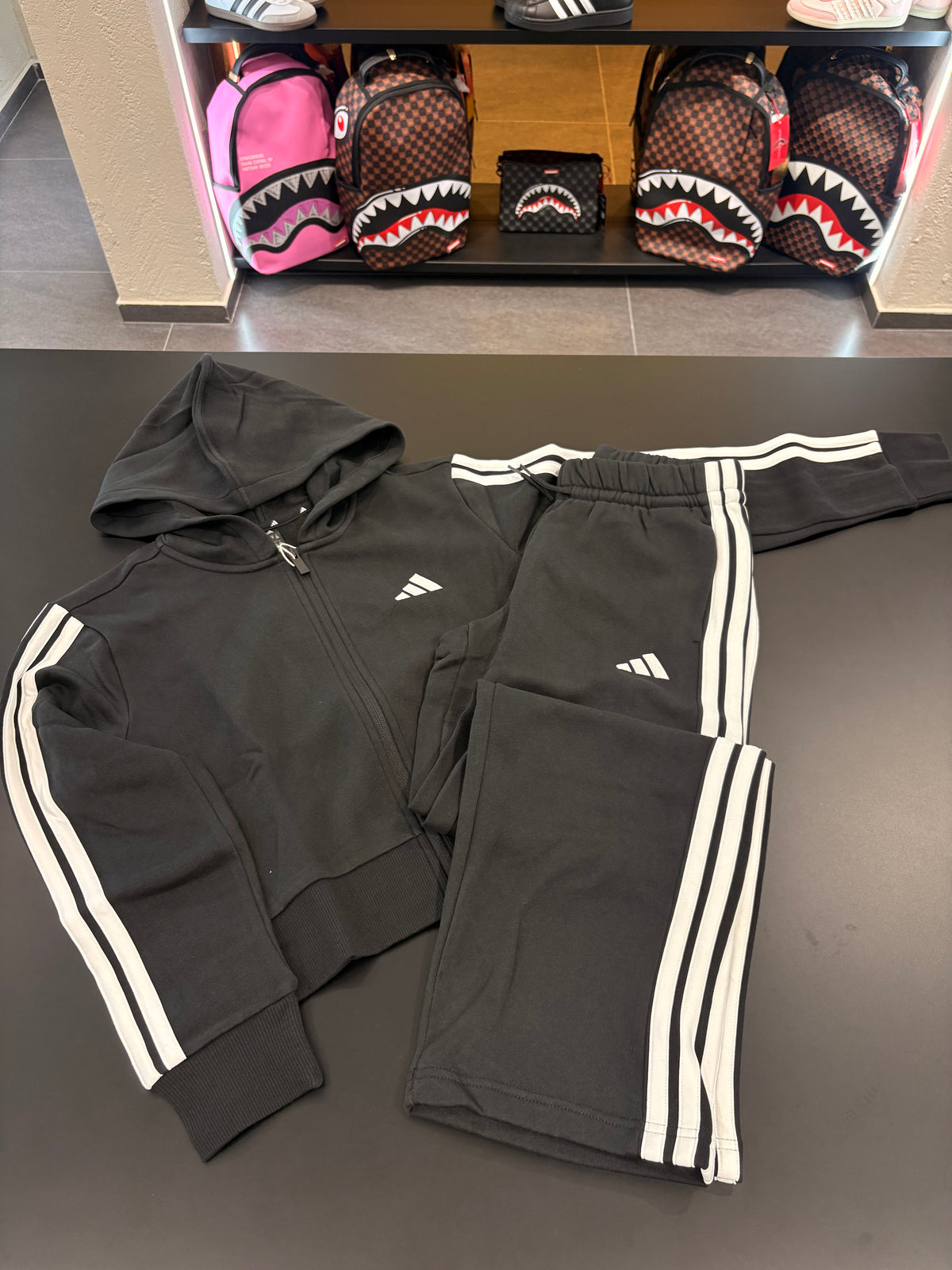 Tuta Adidas ragazza 3lines black