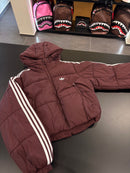 Bomber Puffer Adidas donna crop bordeaux