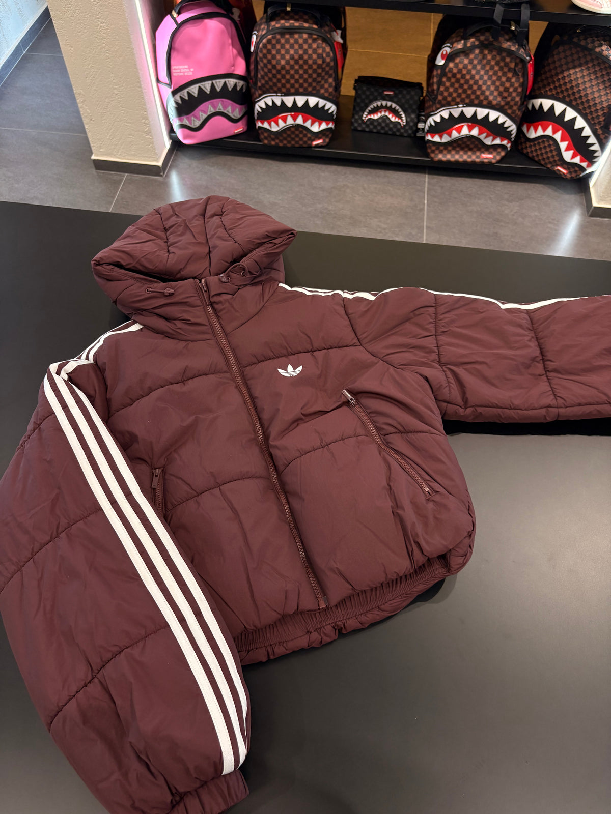 Bomber Puffer Adidas donna crop bordeaux