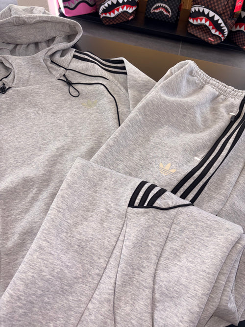 Tuta Adidas uomo grigia logo retroriflettente
