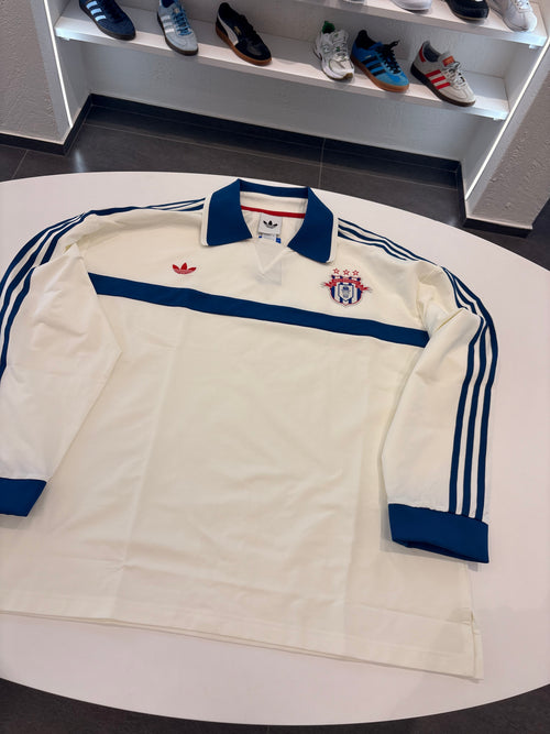 Polo Adidas basket 3lines blu