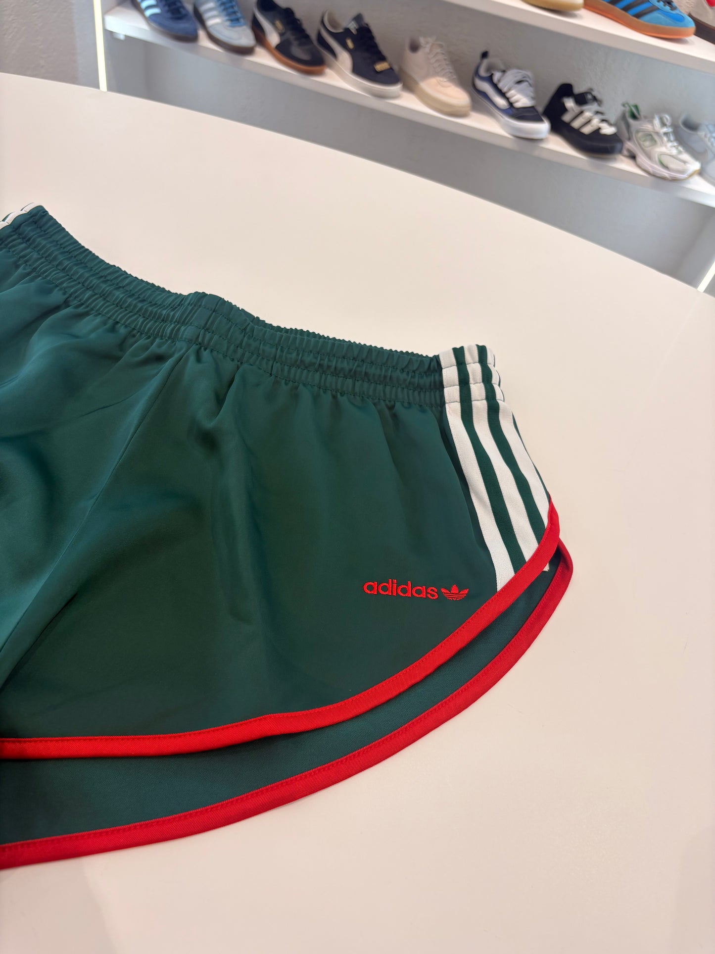 Shorts Adidas satin Green sfum red white