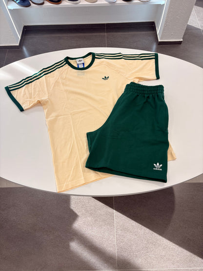 Coordinato Tshirt 3 stripes green