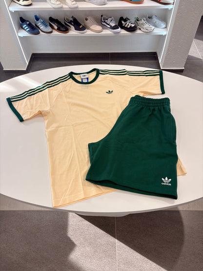 Coordinato Tshirt 3 stripes green
