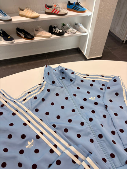 Tuta Adidas a pois bordeaux