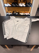 Tuta Adidas argento 3lines black